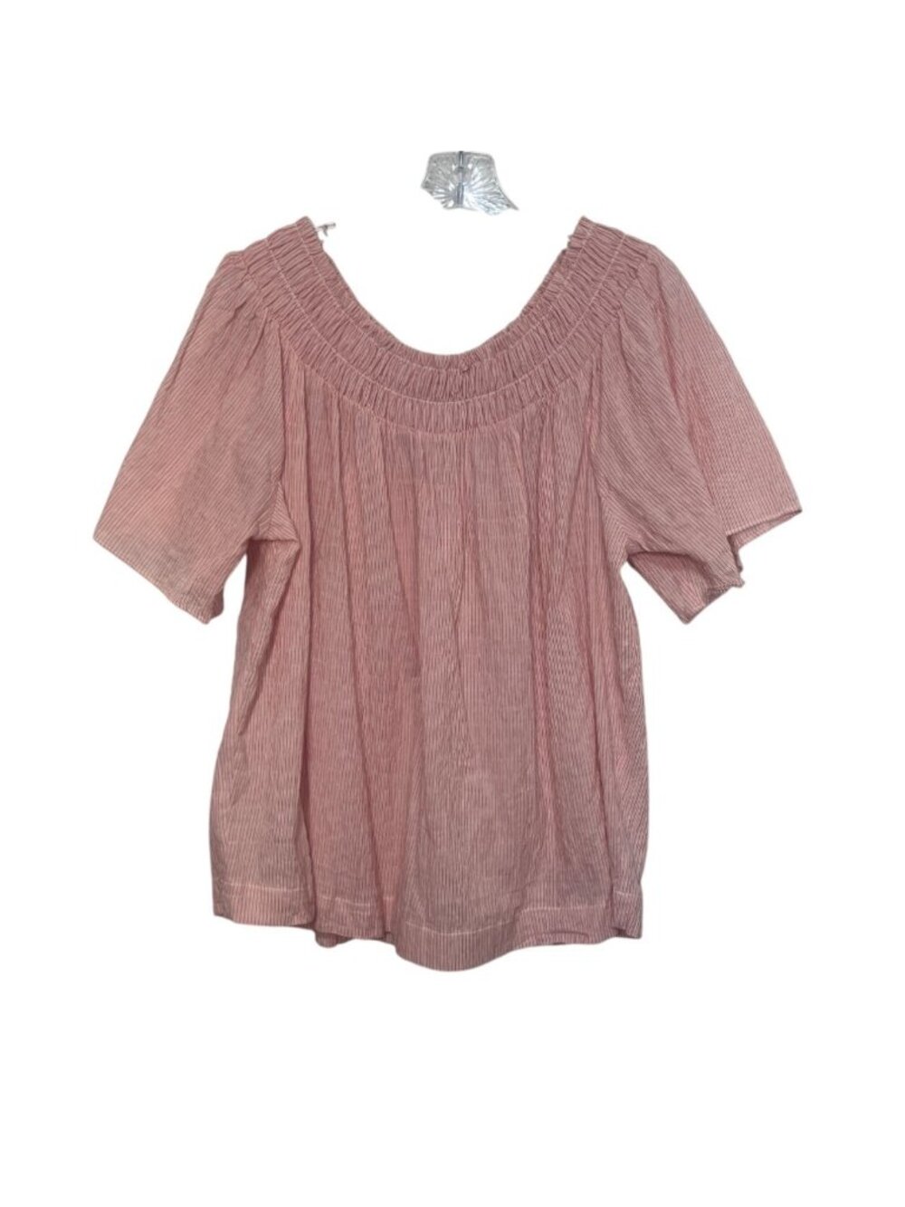 A New Day Striped Off-The-Shoulder Blouseβ Womens XL Pink